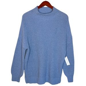 CUPCAKES and CASHMERE Mock Neck Cotton Shaker Knit Pullover Sweater Size M
